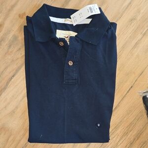 Hollister Navy Blue Polo Shirt. Stretch Fit. New With Tags Mens medium
